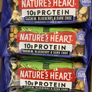 Natures Heart Cashew, Blueberry & Dark Chocolate Protein Bars 45g