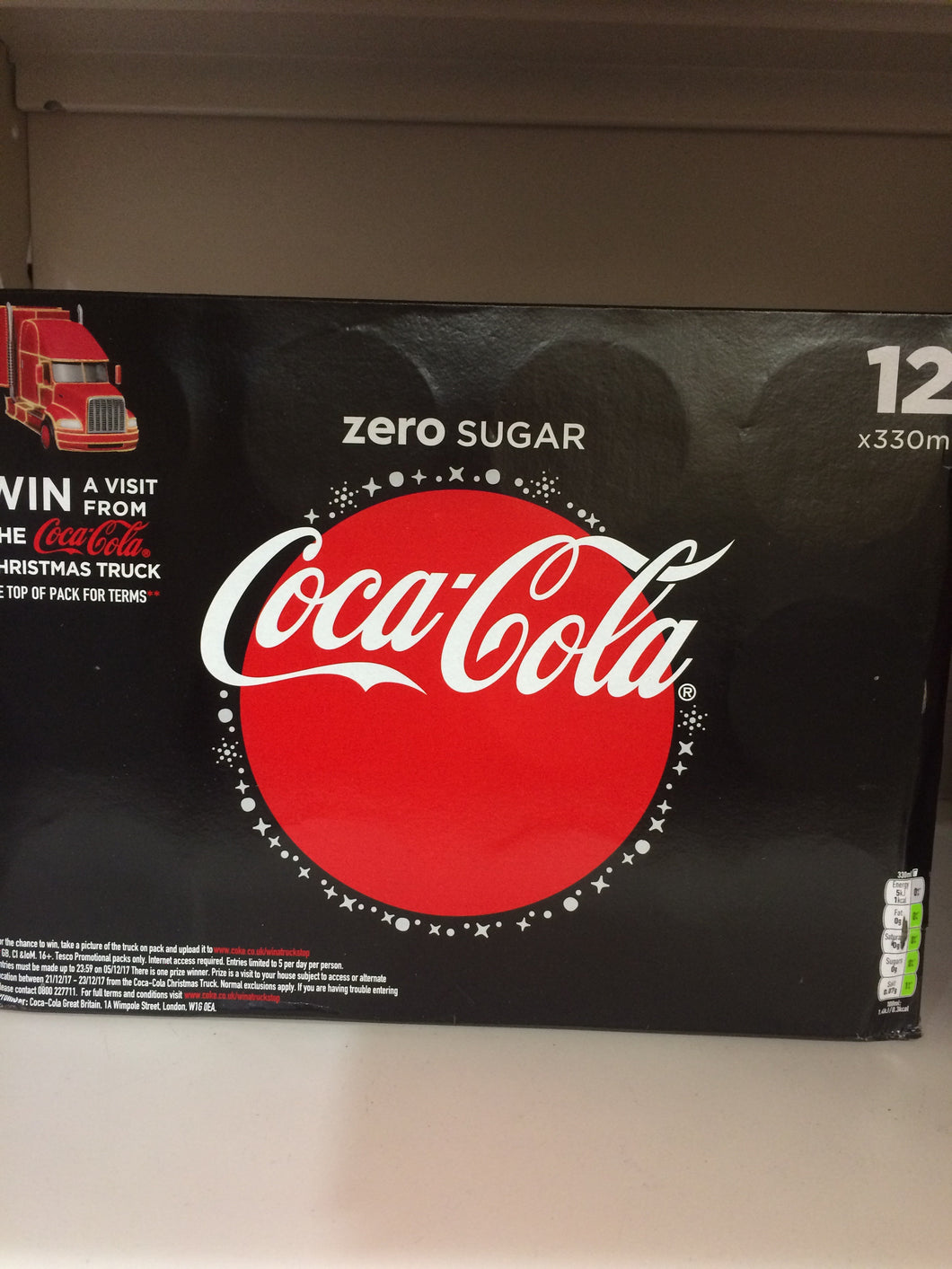 Coke Zero 12x 330ml pack