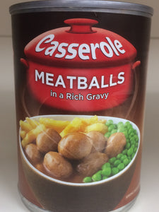 Casserole Chicken Meatballs in a Rich Gravy