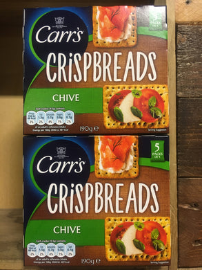2x Carr's Crispbreads Chive Crackers (2 Packs of 5x38g)