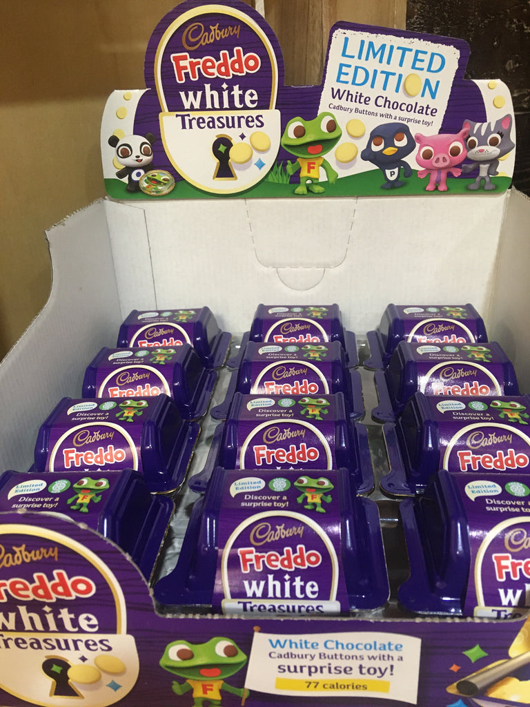 12x Cadbury Freddo Treasures White Chocolate With Toy 12x14 4g Low 12x-cadbury-freddo-treasures-white-chocolate-with-toy-12x14-4g-low
