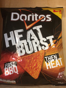 12x Doritos Heat Burst BBQ & Chilli 75g (£1 Bags)
