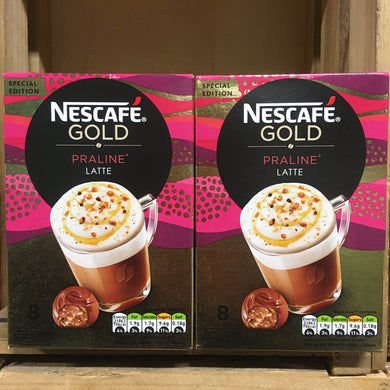 16x Nescafe Gold Praline Latte Sachets (2 Packs of 8 Sachets)