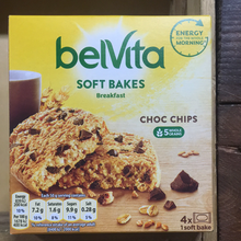 8x Belvita Breakfast Biscuits Bars Soft Bakes Choc Chip (2 Packs of 4x50g)