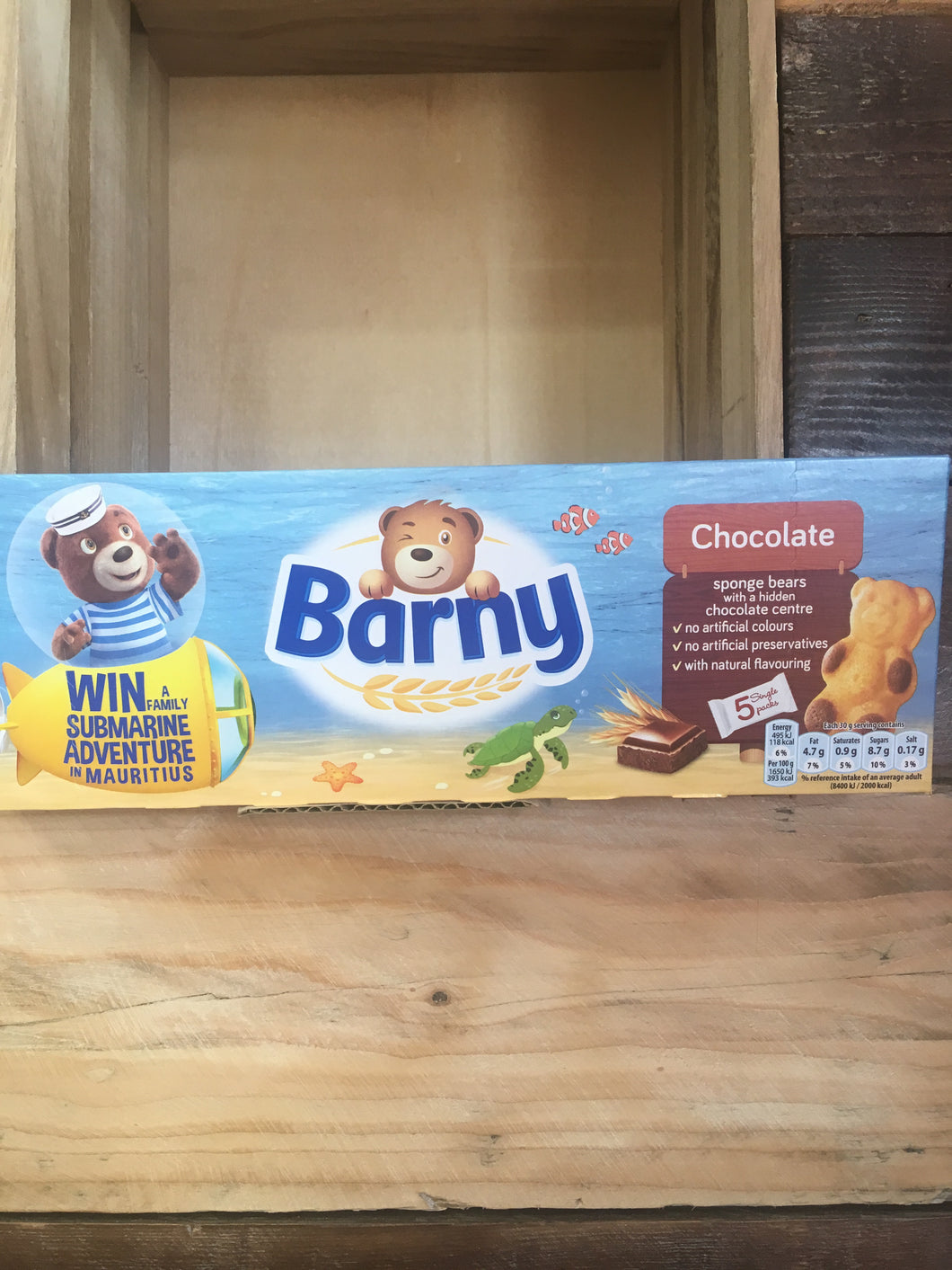 Barny Chocolate Sponge Bear Cake Bar 5 Pack (5x30g)