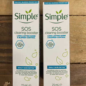 4x Simple Daily Skin Detox SOS Clearing Boosters (4x25ml)