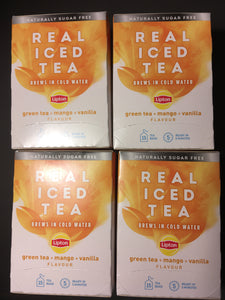75x Lipton Real Iced Tea Green Tea, Mango & Vanilla Tea Bags (5 Packs of 15xBags)