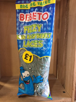 Bebeto Fizzy Blue Raspberry Laces 250g