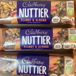 12x Cadbury Nuttier Peanut & Almond Milk Chocolate Bars (4 Packs of 3x40g)