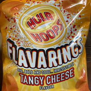 4x Hula Hoops Flavarings Tangy Cheese Big Sharing Bags (4x90g)