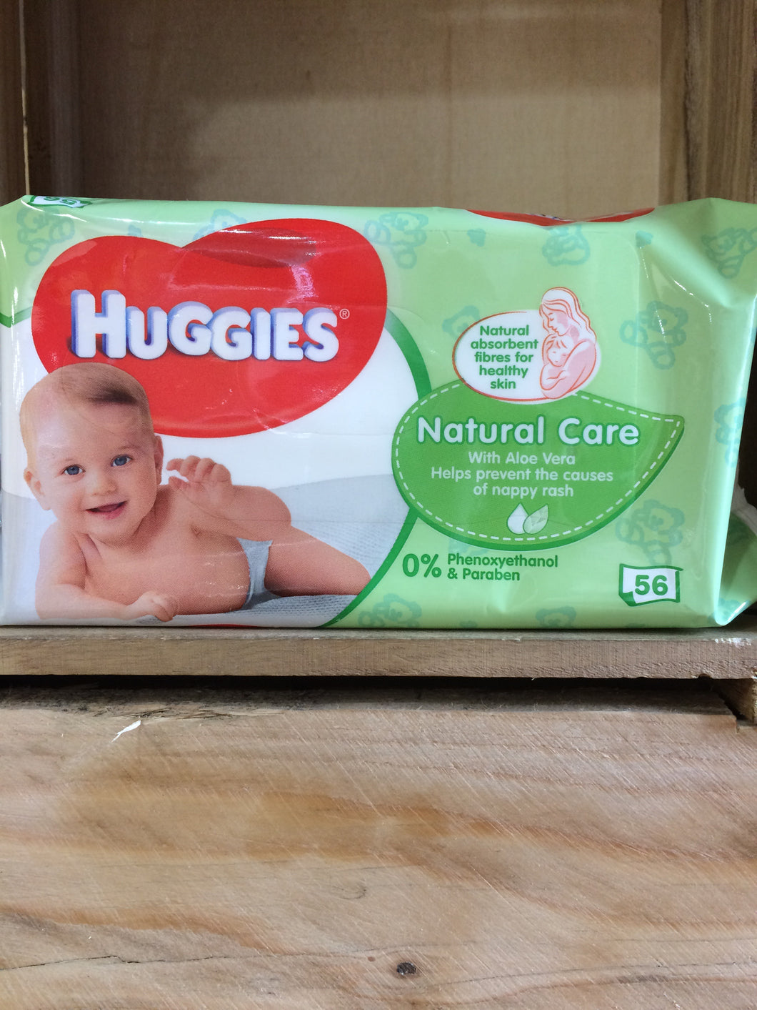 Huggies Baby Wipes Natural Care with Aloe Vera 56's