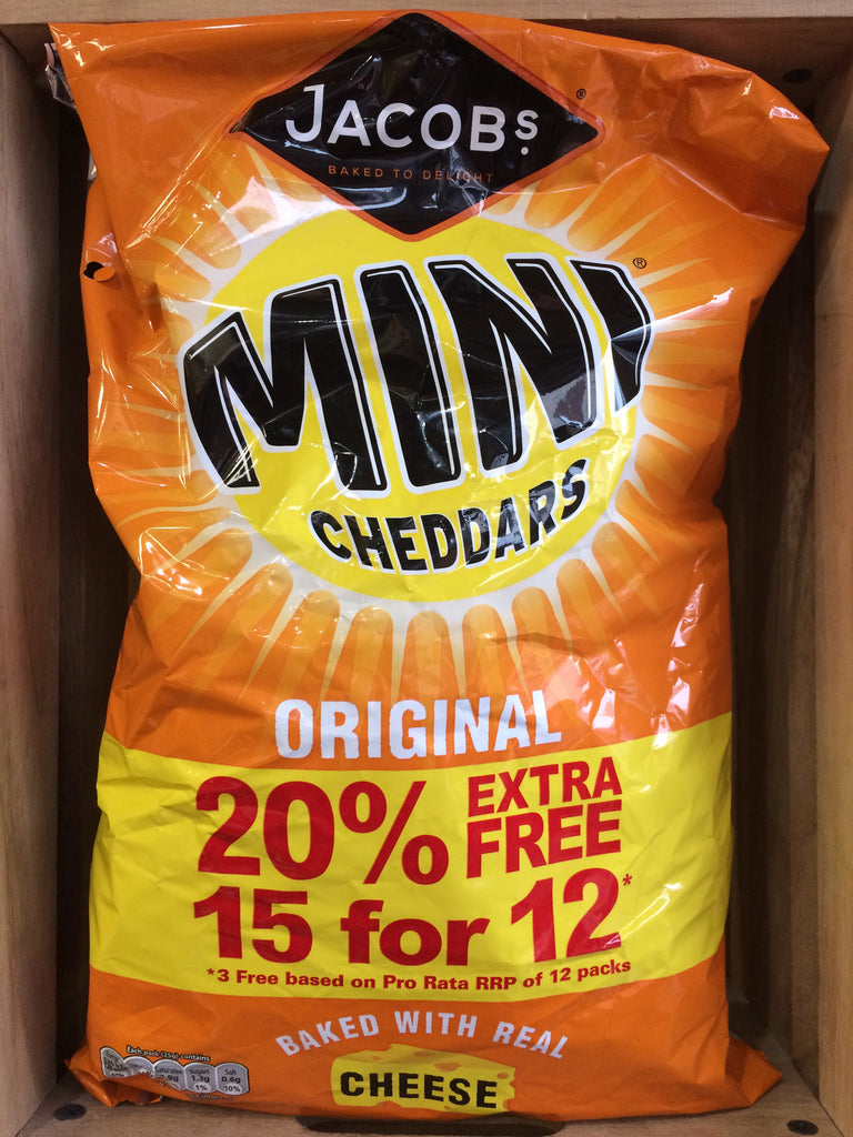 Jacobs Mini Cheddars Snacks 15 X 25g & Low Price Foods Ltd