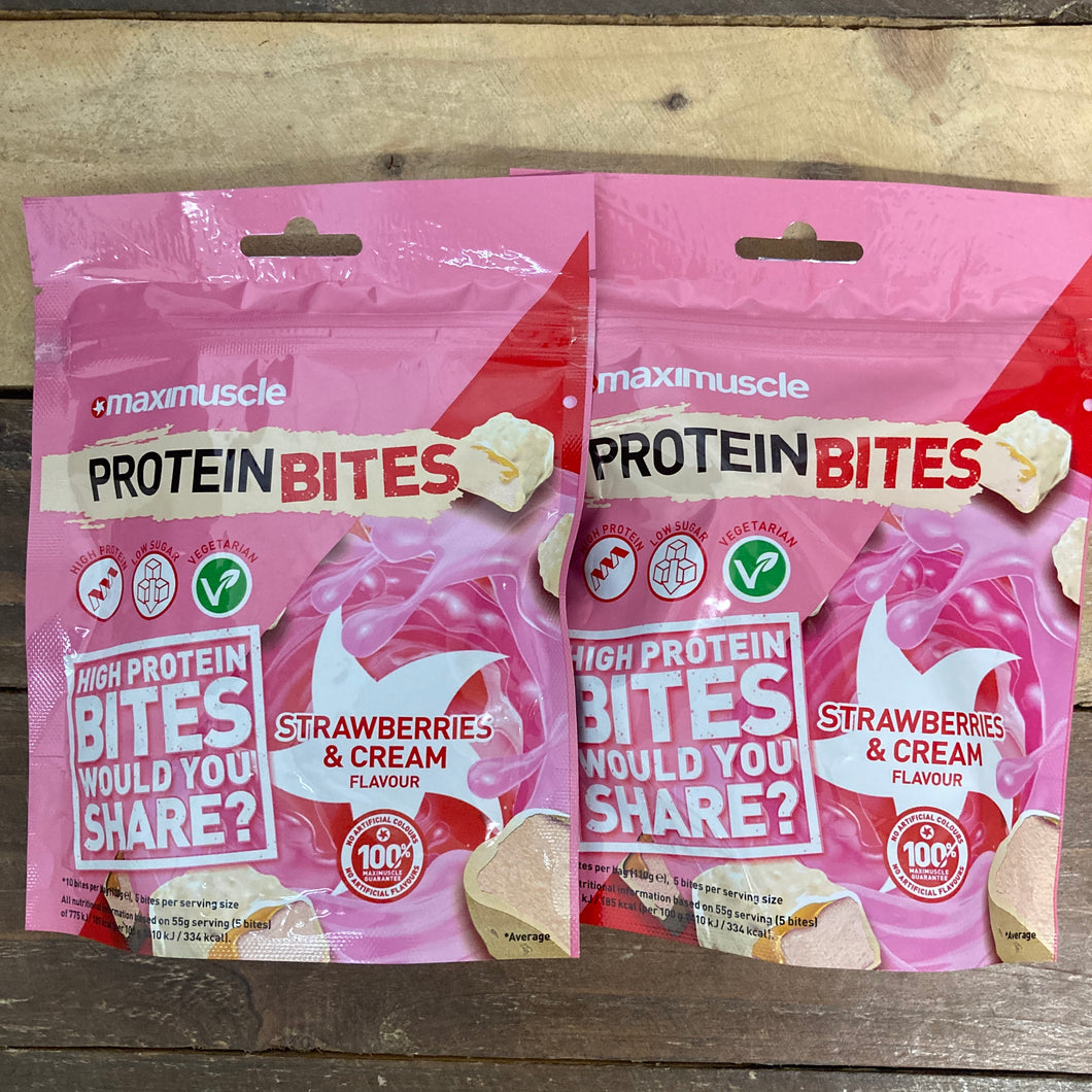 MaxiMuscle Protein Bites Strawberries & Cream 110g