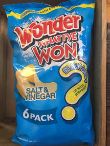 Golden Wonder Salt & Vinegar Crisps 6 Pack (6x25g)