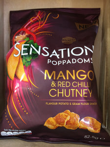 Walkers Sensations Mango & Red Chilli Chutney Poppadoms 82.5g