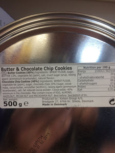 Danish Butter Cookies & Chocolate Chip Cookies 500g Tin