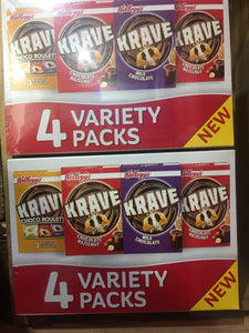 8x Kellogg's Krave Variety Packs (2 Packs of 4x30g)