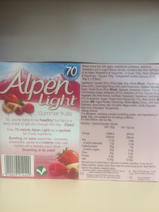 Alpen Light Summer Fruit Bars 5x 19g