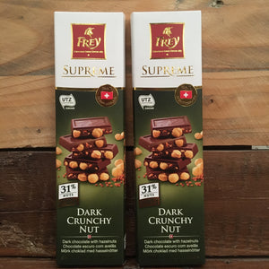 2x Frey Supreme Dark Crunchy Nut Swiss Chocolate (2x85g)