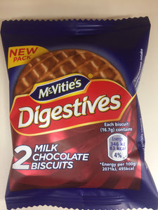 McVitie's Digestives 2 Milk Chocolate Biscuits 33.3g