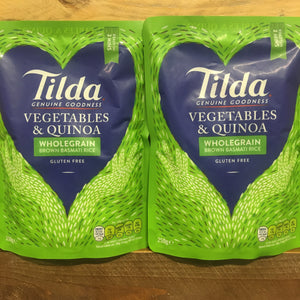 2x Tilda Vegetables & Quinoa Brown Basmati Rice (2x250g)