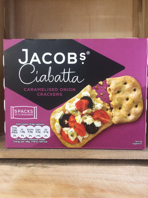 Jacob's Ciabatta Crackers Caramelised Onion 5 pack 5 x 28g