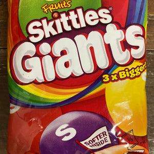 3x Skittles Giants Fruit Bags (3x125g)