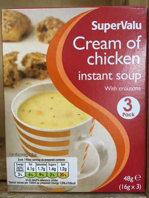 SuperValu Cream Of Chicken Instant Soup 3 Pack 48g