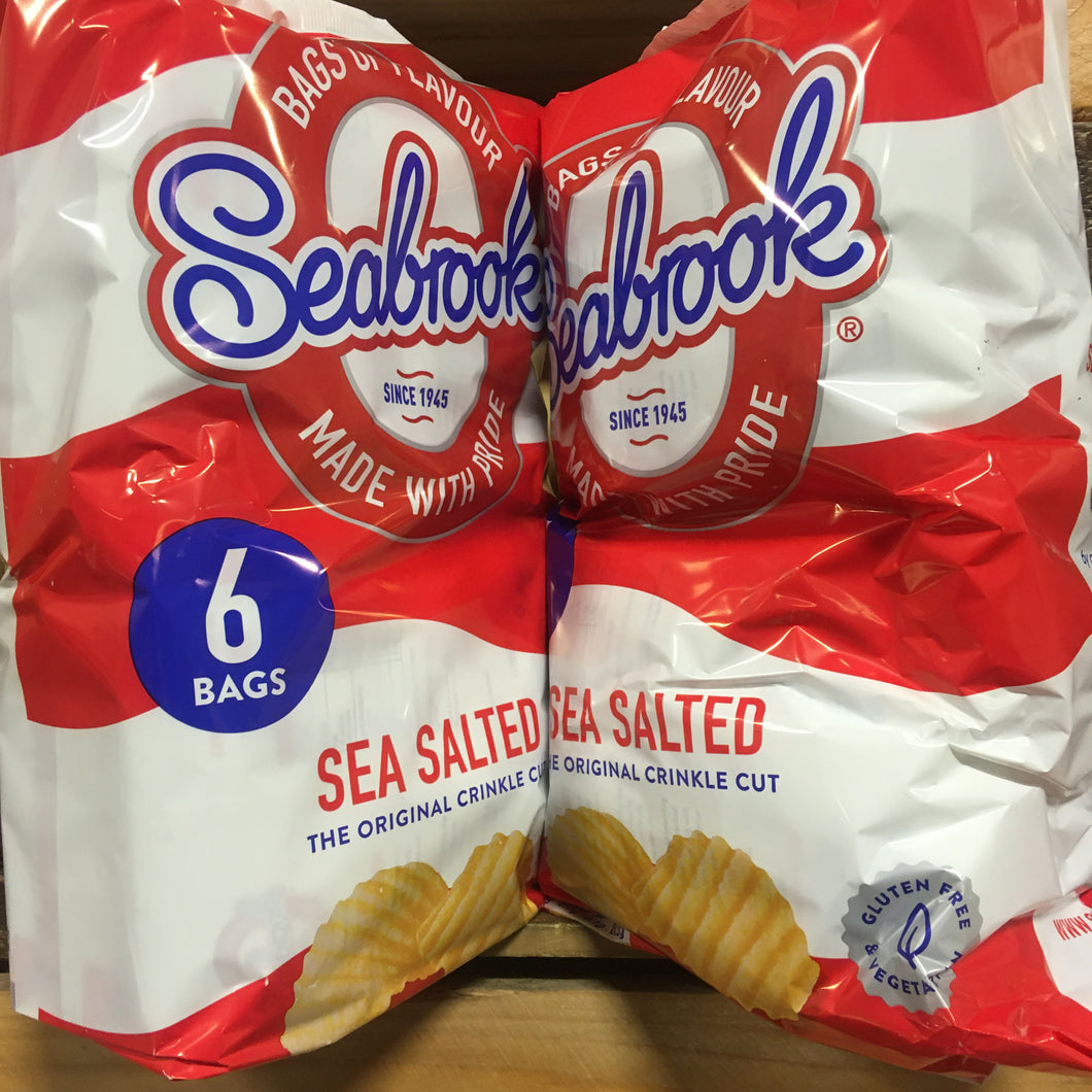 SEABROOK SEA SALTED CRINKLE CRISPS 6 X 25G – UK Emporium Johannesburg SEABROOK SEA SALTED CRINKLE CRISPS 6 X 25G – UK Emporium Johannesburg