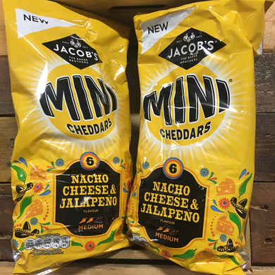 12x Jacob's Mini Cheddars Nacho Cheese & Jalapeño (2 Packs of 6)