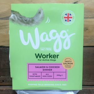 4x Wagg Working Wet Dog Food Salmon & Chicken (4x390g)