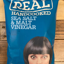 3x REAL Handcooked Sea Salt & Malt Vinegar Crisps Share Bags (3x150g)