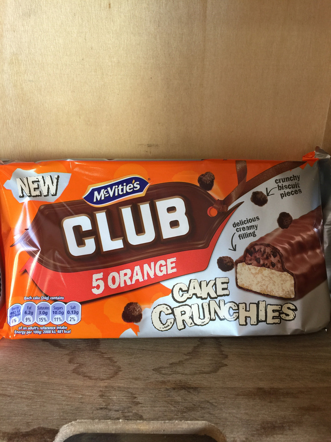 McVitie's Club 5x Orange Cake Crunchies Bars 120g