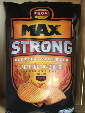 Walkers Max Strong Jalapeño & Cheese 150g