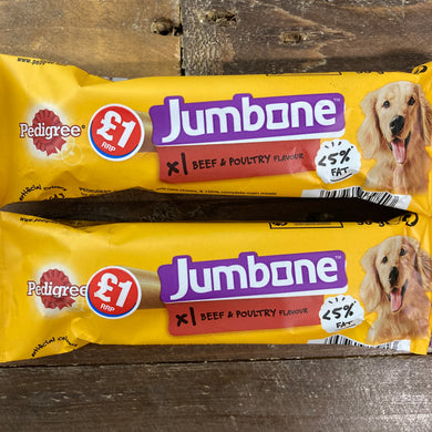 2x Pedigree Jumbone Beef & Poultry Medium Dog Treats (2x90g)