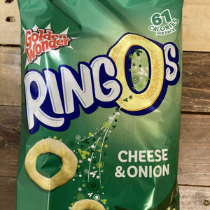 12x Golden Wonder Ringos Cheese & Onion Bags (2 Packs of 6x12.5g)