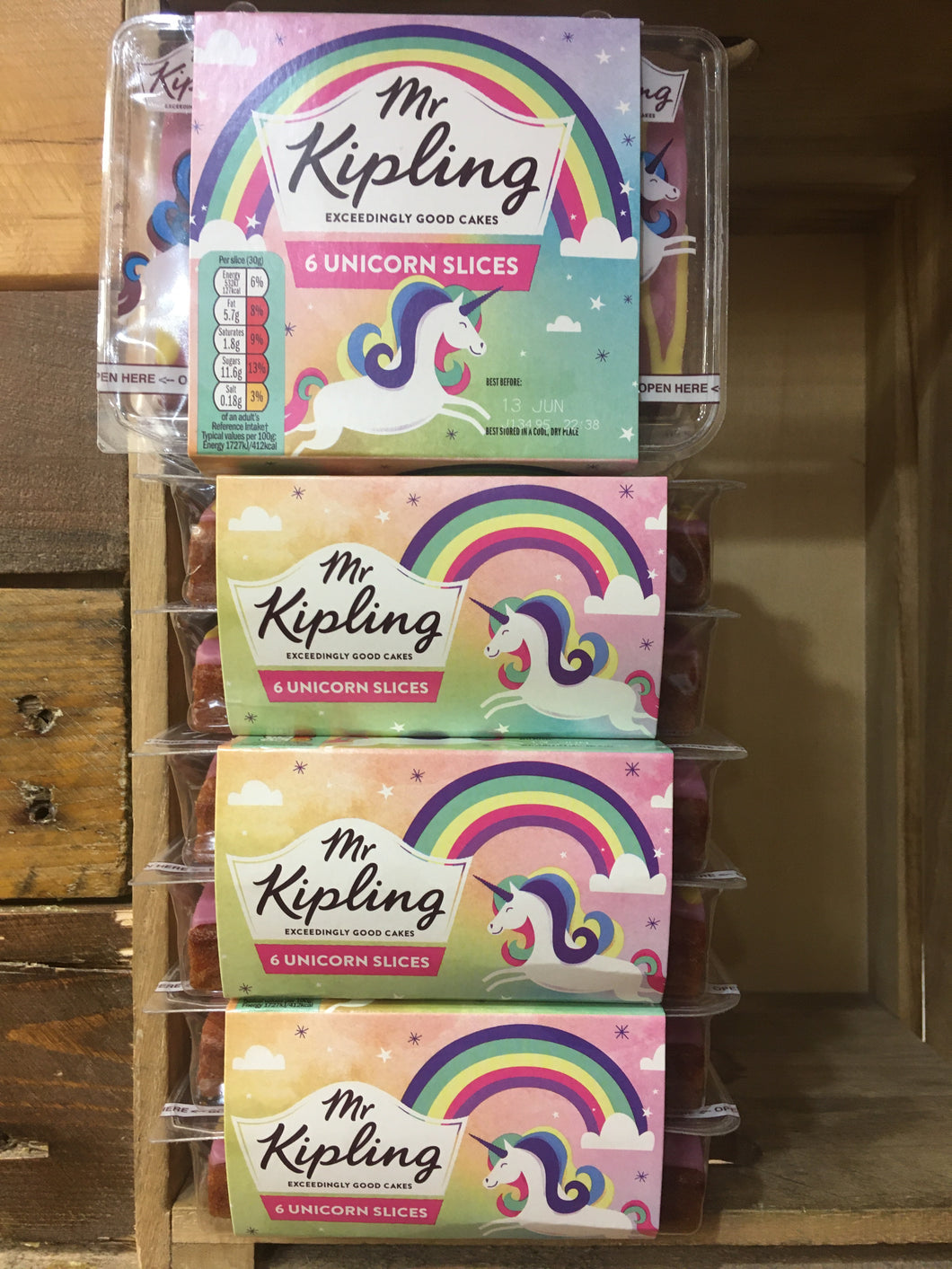 24x Mr Kipling 6 Unicorn Slices (4 Packs of 6 Slices)