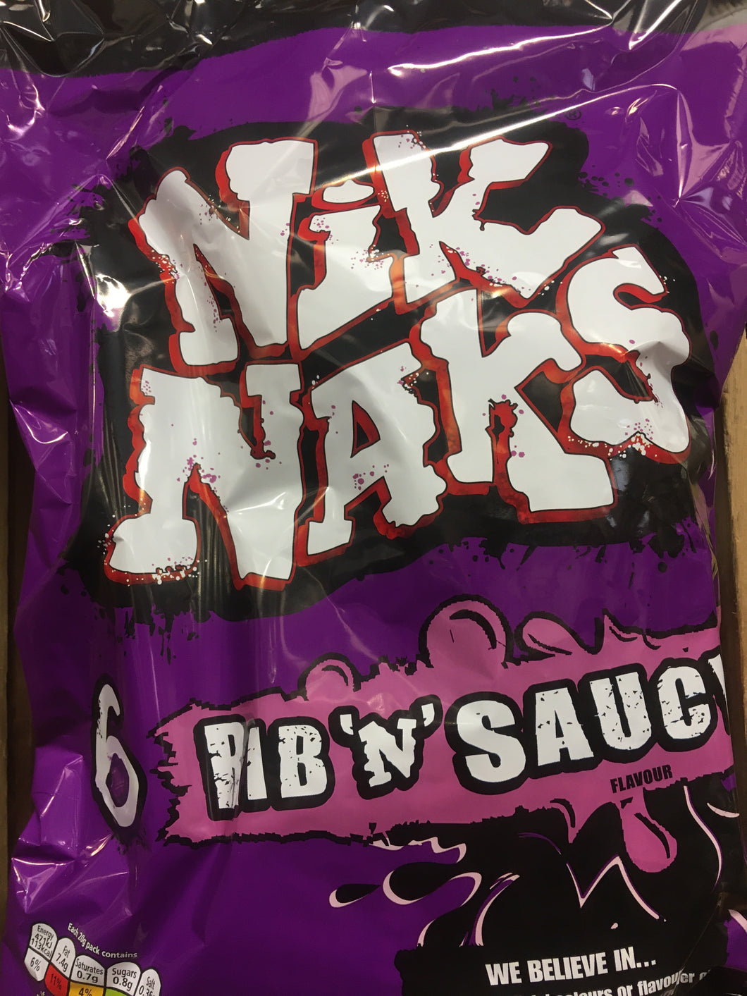 24x Nik Naks Rib 'N' Saucy Snacks (4 Packs of 6x20g)