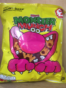 12x Monster Munch Roast Beef Box 68g