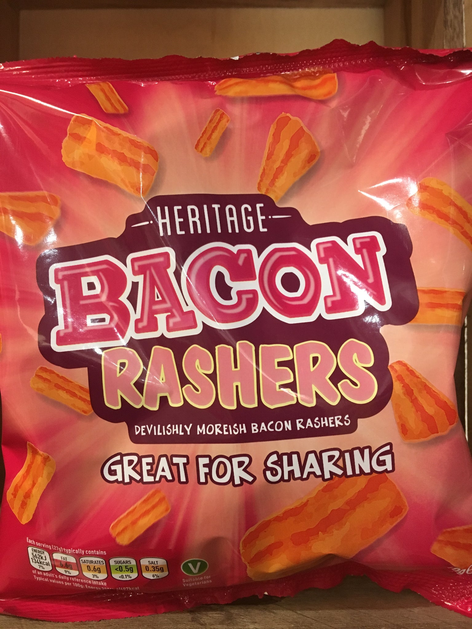Bacon Rashers 4 Heritage Bacon Rashers 110g & Low Price Foods Ltd