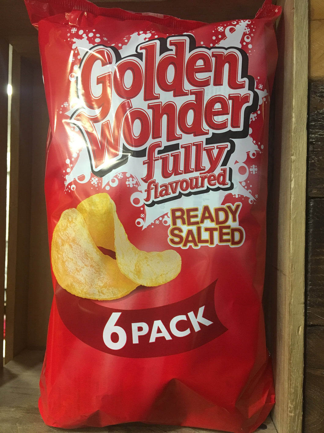 Golden Wonder Ready Salted Crisps 6 Pack (6x25g)