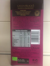 Green & Blacks Organic Raisin And Hazlenut Milk Chocolate Bar 100g