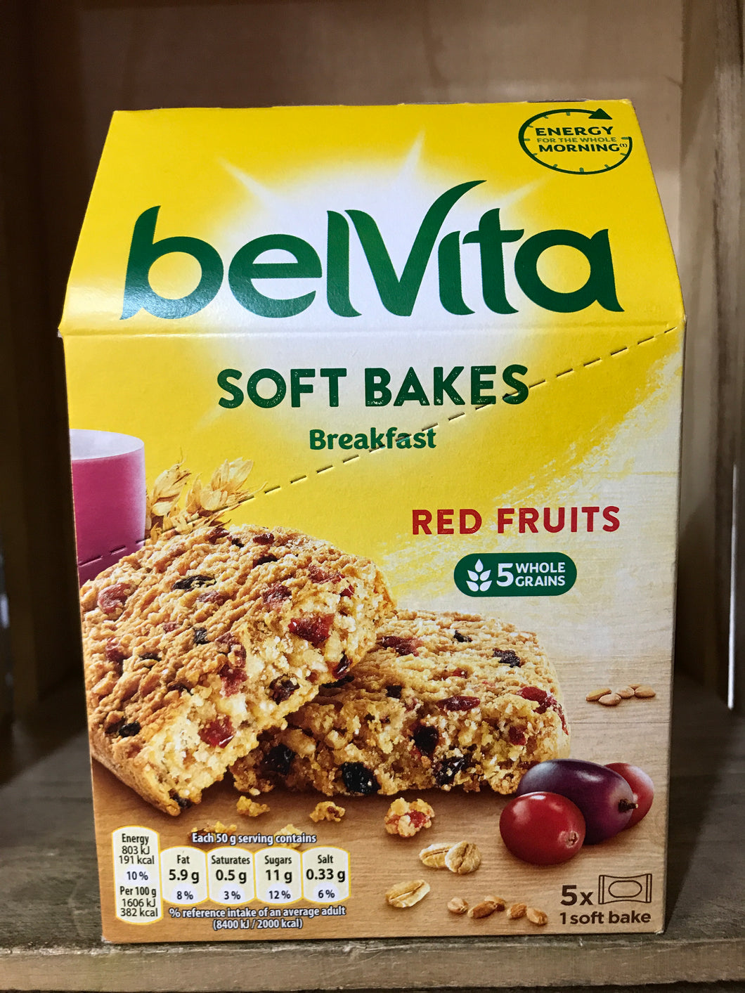 Belvita Soft Bakes Red Fruits 5 Pack 250g