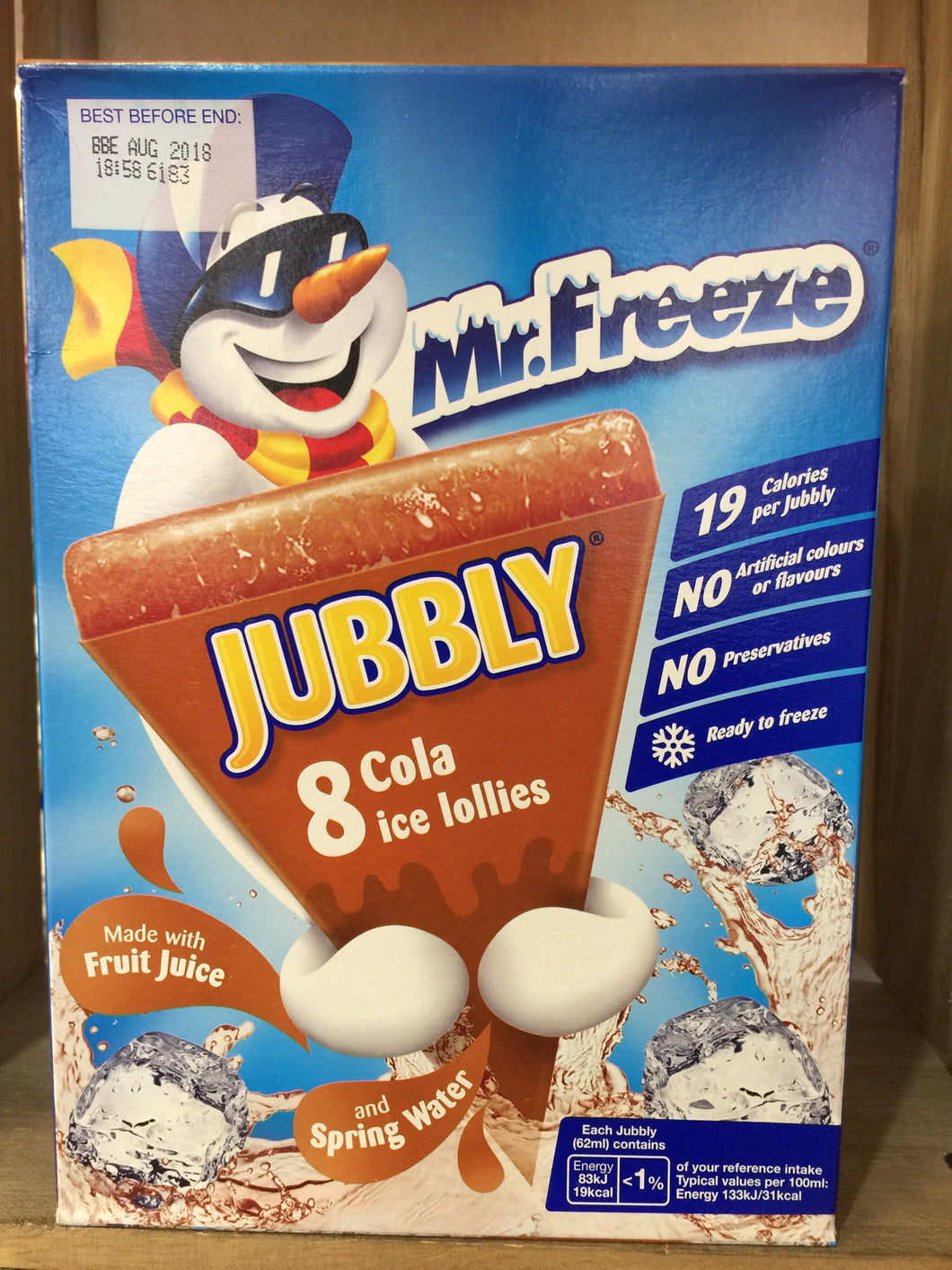 Mr Freeze Jubbly 8 Cola Ice Lollies 8x62ml