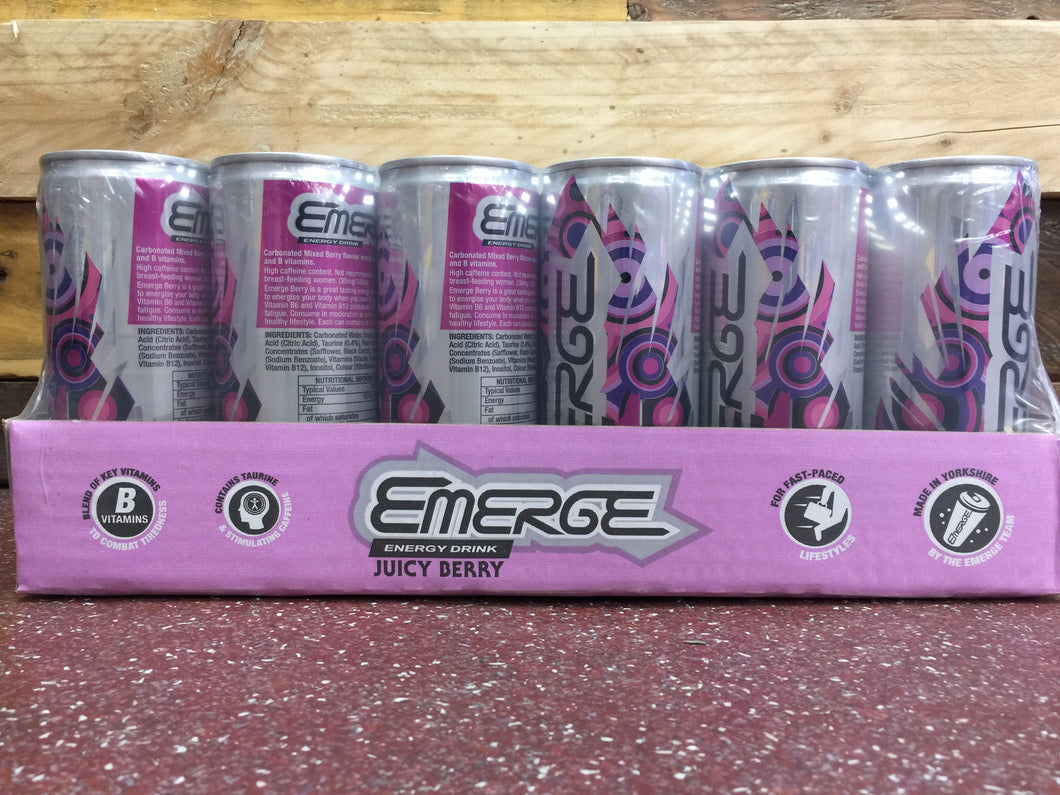 Emerge Mixed Berry Energy Drink 24x 250ml Case