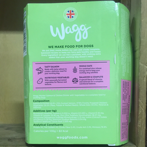 4x Wagg Working Wet Dog Food Salmon & Chicken (4x390g)