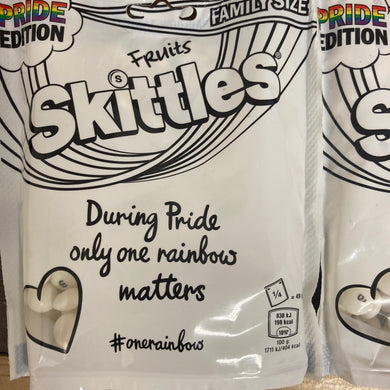 2x Skittles Fruits White Sweets Pride Pouch Bags (2x196g)