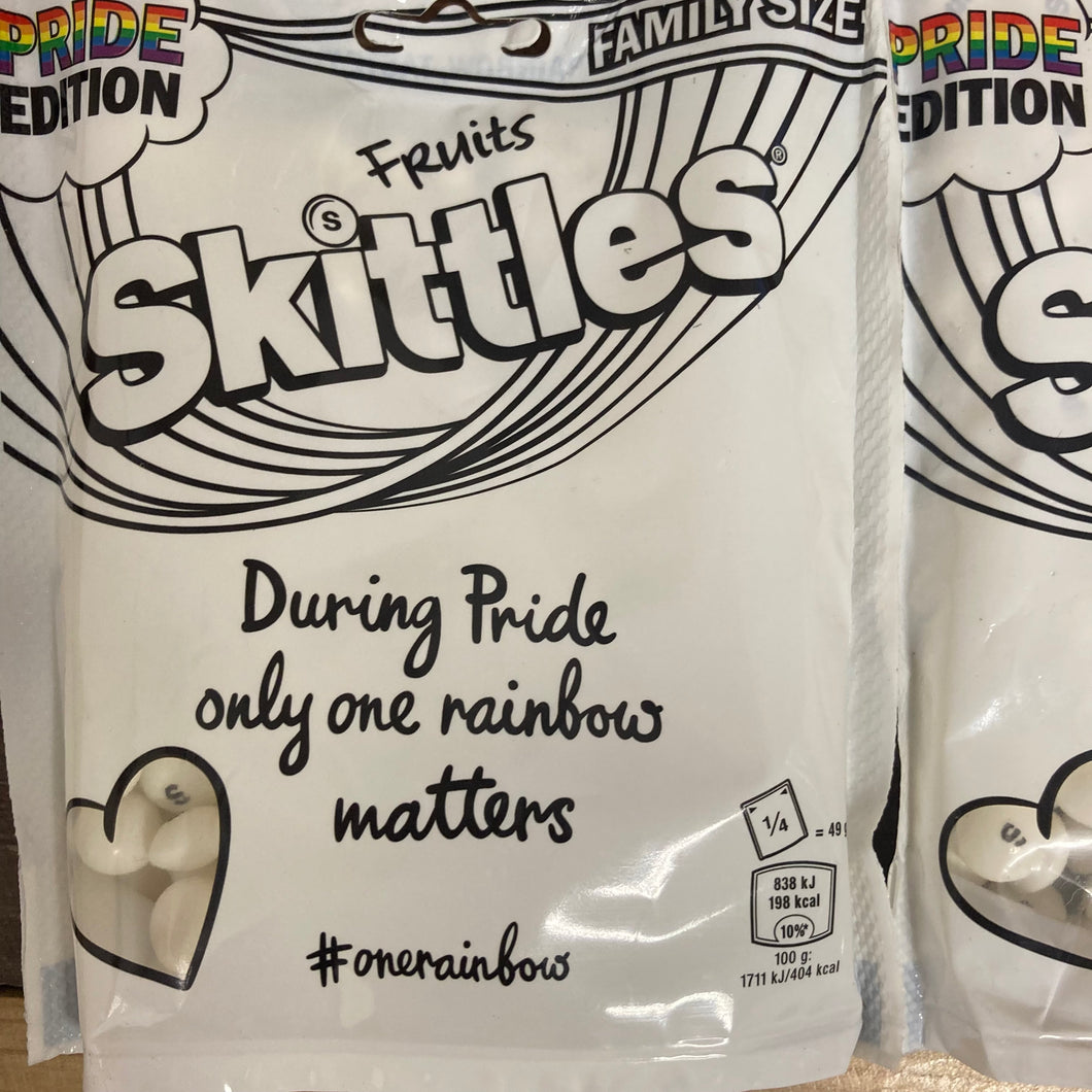 2x Skittles Fruits White Sweets Pride Pouch Bags (2x196g)
