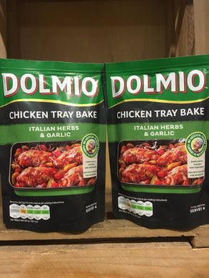 2x Dolmio Chicken Tray Bake Italian Herbs & Garlic Cooking Sauces (2x150g)