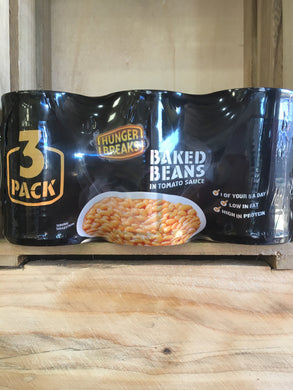 Hunger Breaks Baked Beans in Tomato Sauce 3 Pack (3x410g)